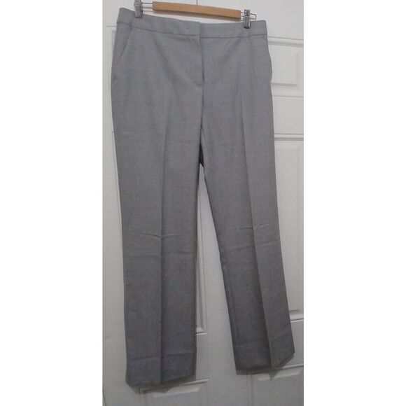 Max mara womens size 12 tall long wool silk gray work dress pants - Picture 2 of 7